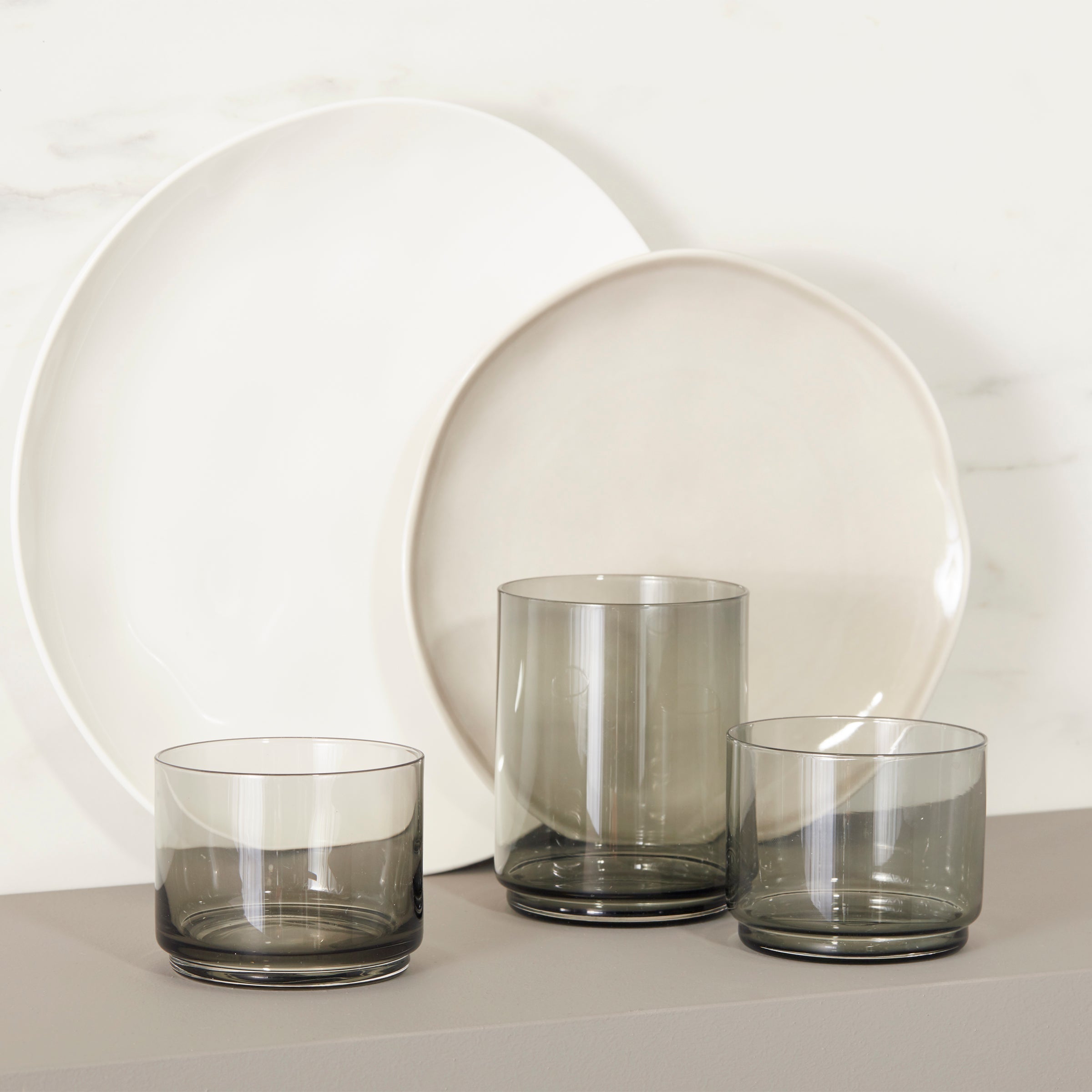 Bay Colors 12-Piece Dinnerware Set, White