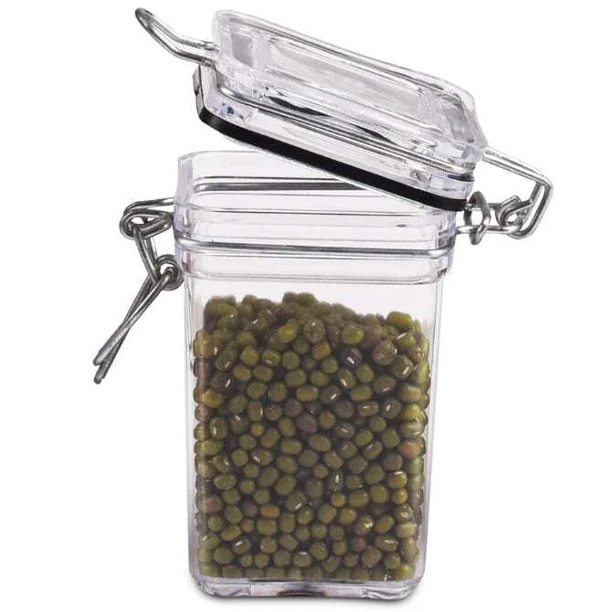 Plastic 3.7 oz. Cube Mason Jar