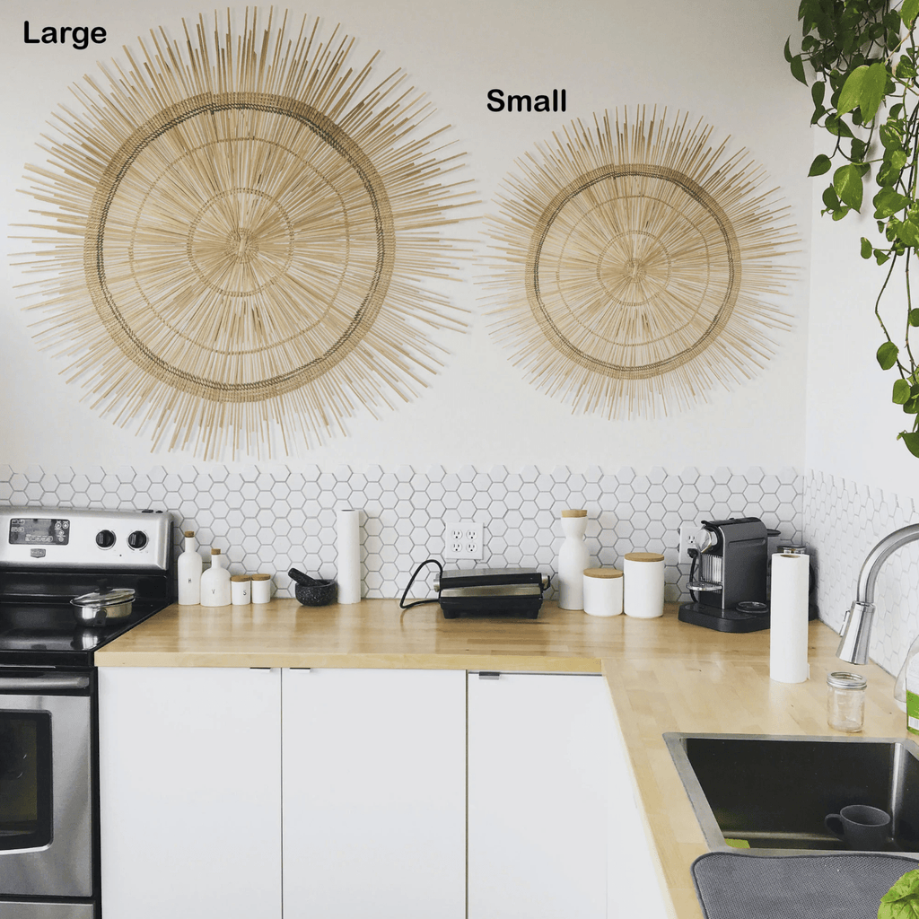 Large Palm Sun Circle - Natural