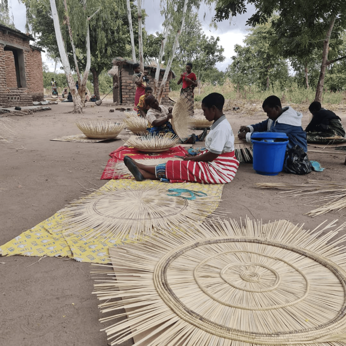 Large Palm Sun Circle - Natural
