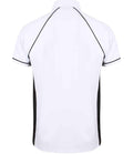 Finden + Hales Performance Piped Polo Shirt White/Black/Black
