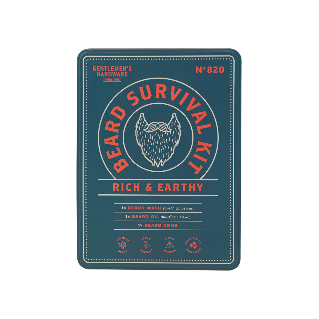 Beard Survival Kit | Wash, Oil & Comb