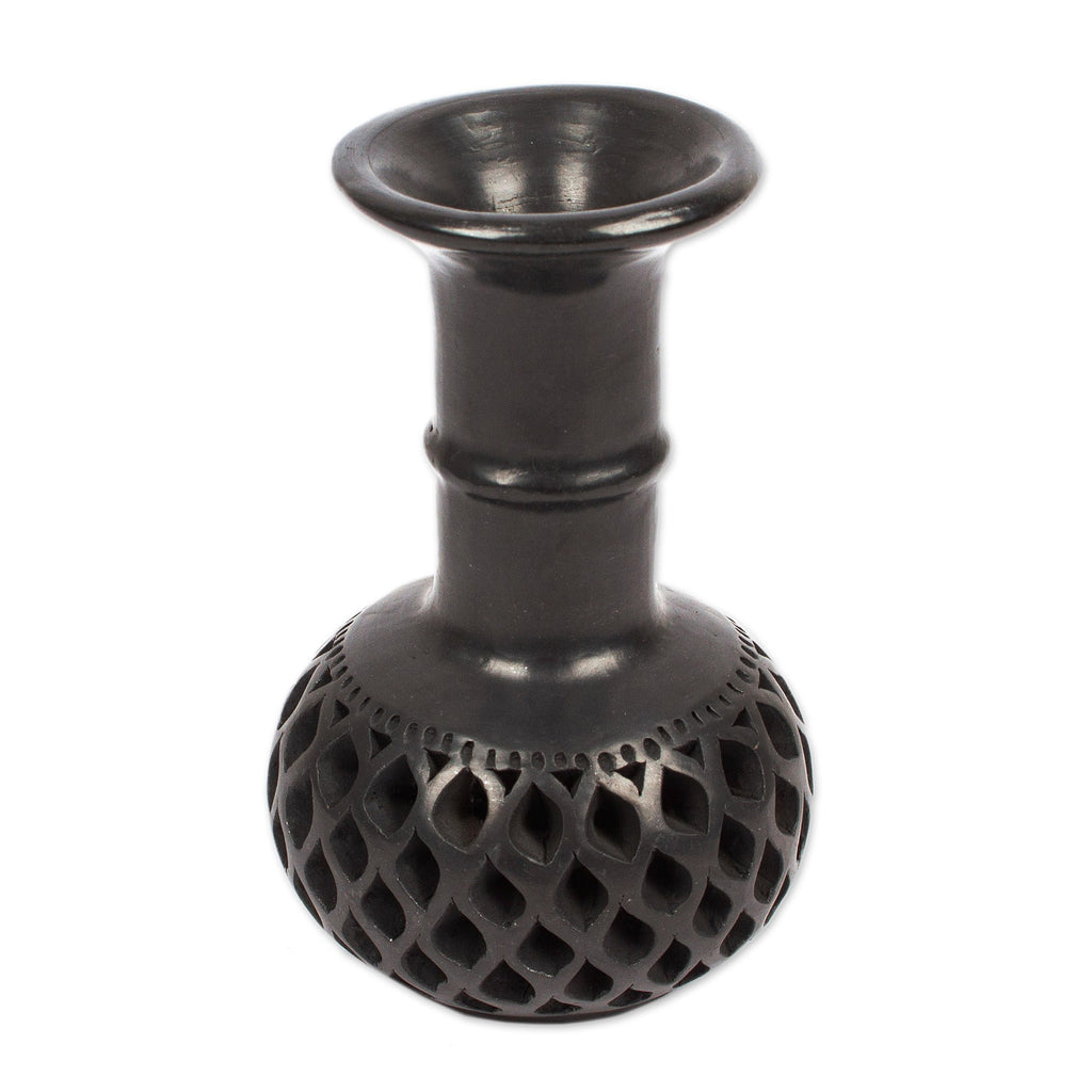 Oaxaca Barro Negro Decorative Ceramic Vase - Oaxacan Style
